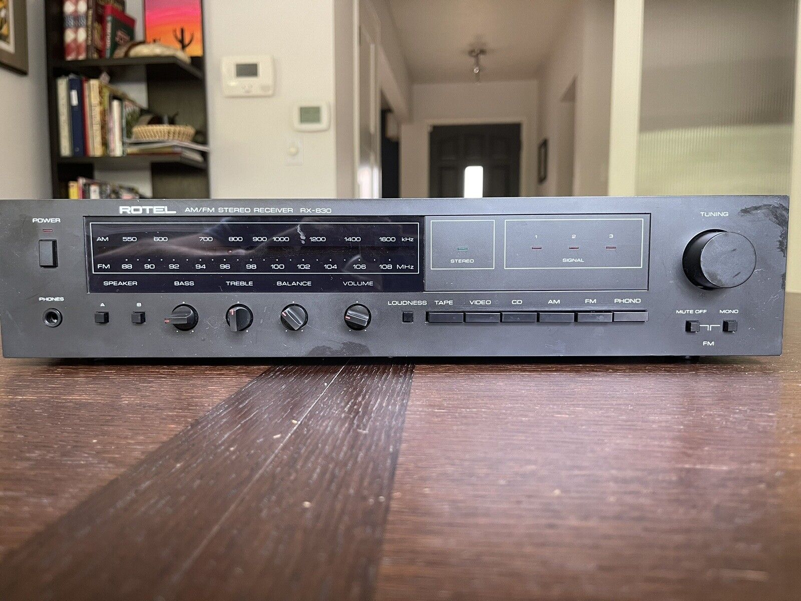 Vintage Rotel RX-830 AM/FM Stereo Receiver w/ Phono.  Works great
