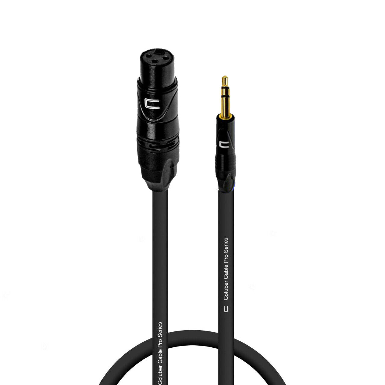 3-Pin XLR Female to 3.5 TRS Male Balanced Stereo Cable Custom Length, Color Cord