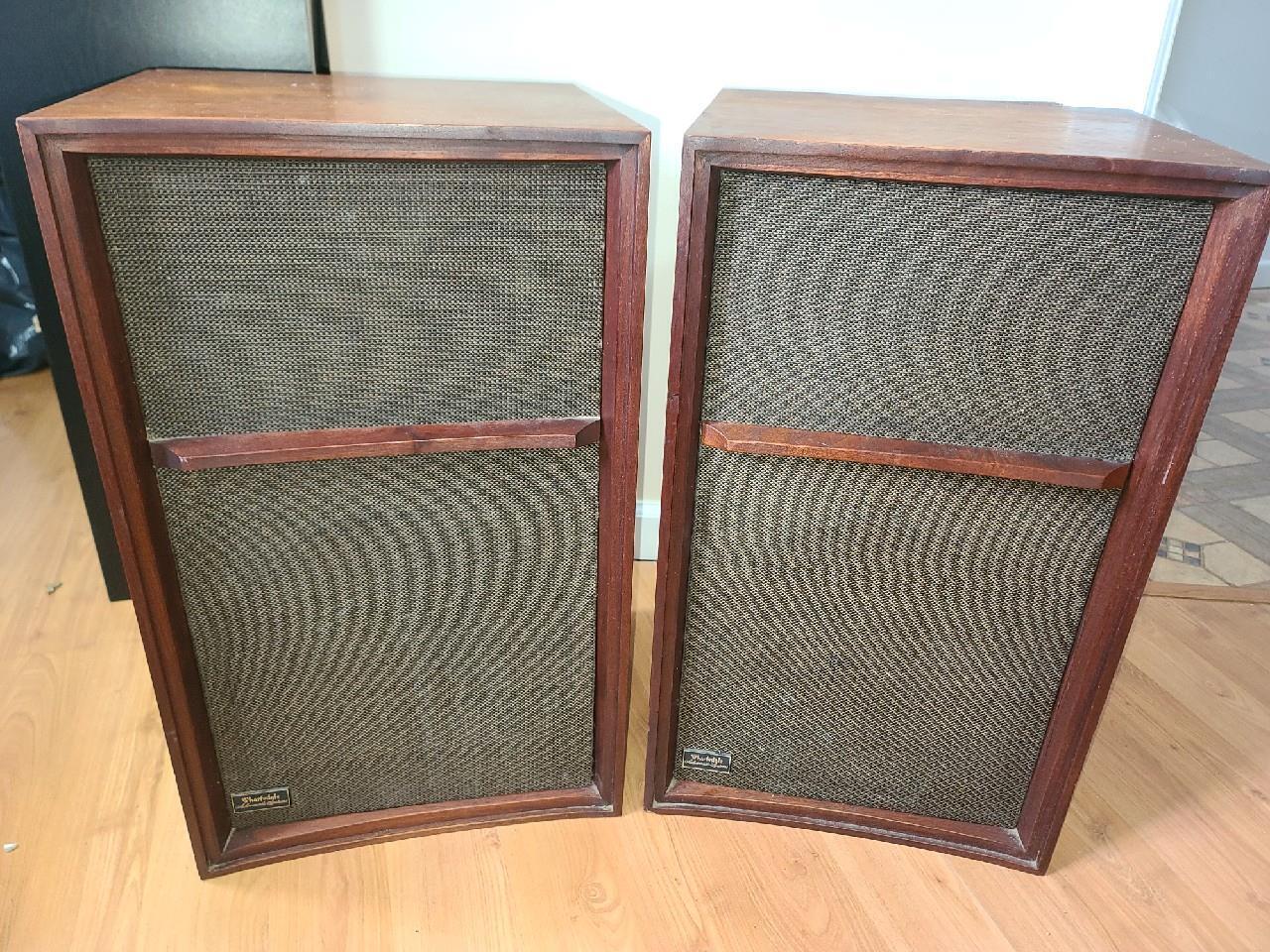 Pair of Vintage Wharfedale W60D Mark II Speakers - As Is, Read Details