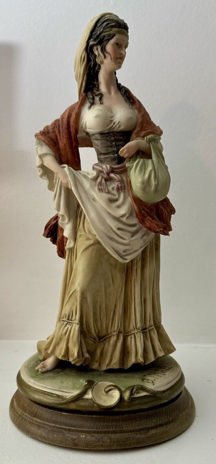 RARE Vtg Capodimonte Figurine ~  BRUNO MERLI ~ Peasant Woman Lg 11\
