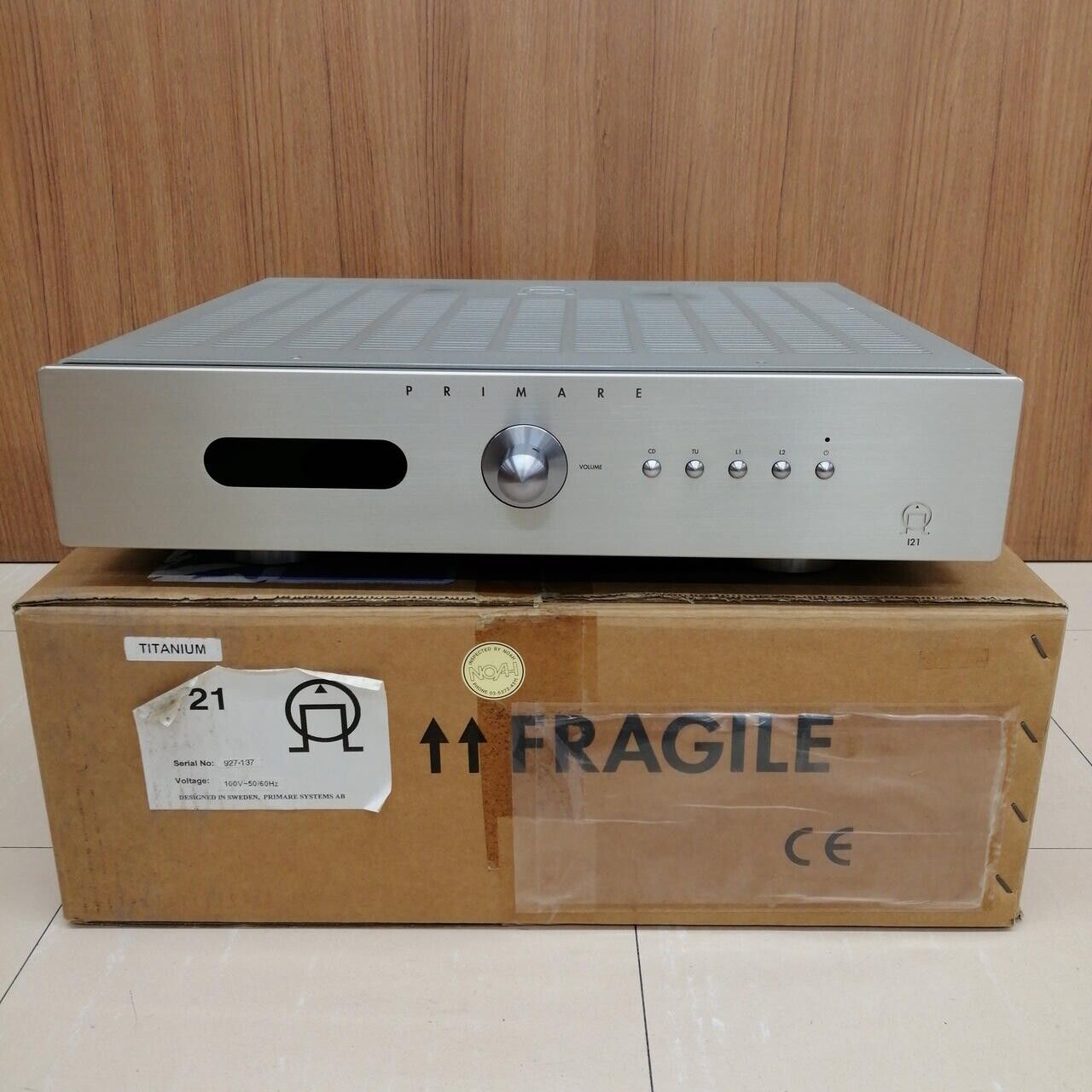 Primare I21 Integrated Amplifier Attached box, manual, cable Used From Japan F/S