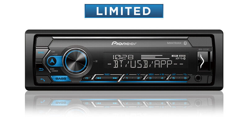 Pioneer MVH-S322BT 1 DIN MP3 Digital Media Player SMART SYNC Bluetooth MIXTRAX