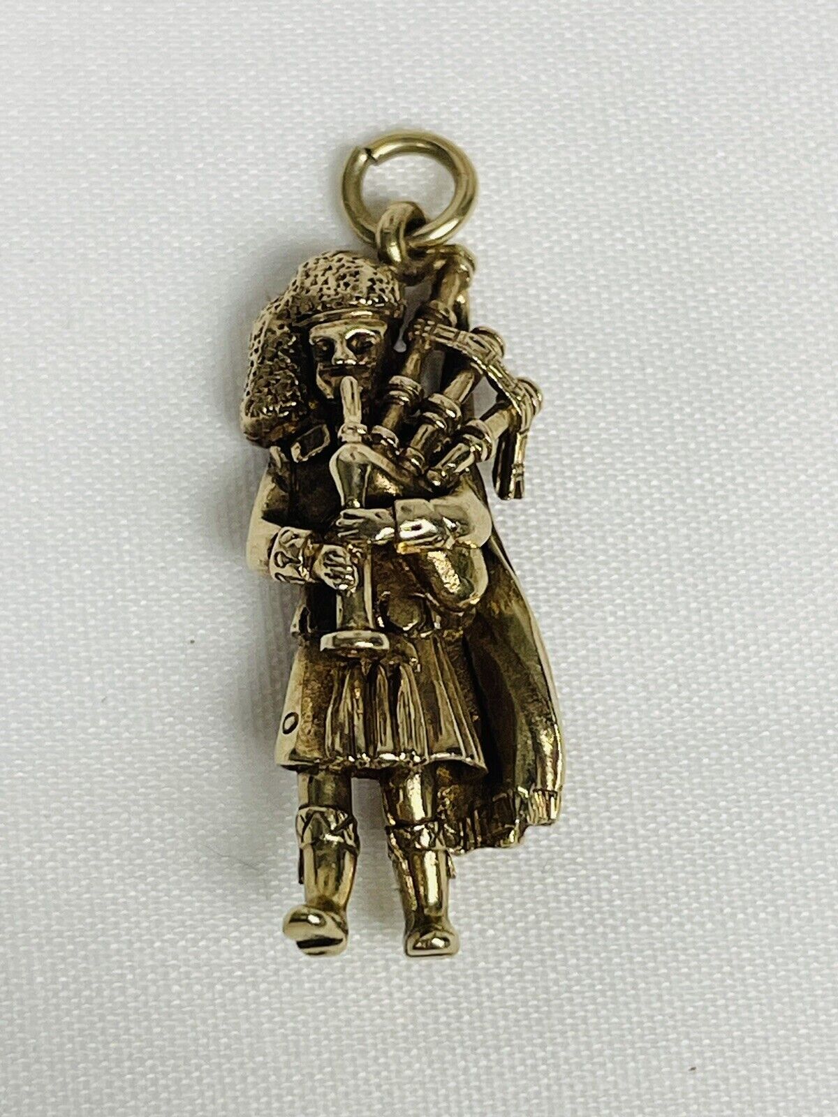 Antique Victorian 5.4g Solid 9k Yellow Gold Soldier Figurine Charm Pendant