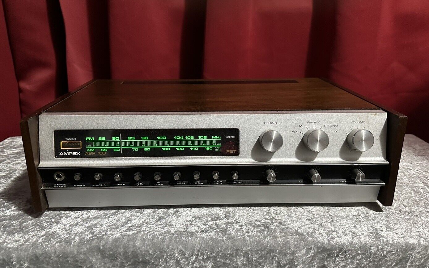 Vintage Ampex ASR 100 Stereo Receiver - WORKS BUT NEEDS SERVICE - Amp Project