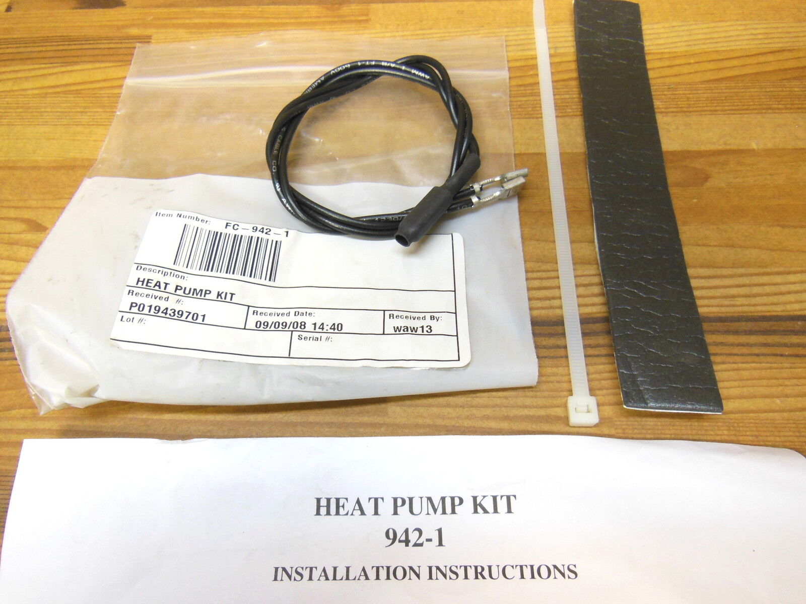 Heat pump kit 942-1 HX fan coil units Thermostat sensor