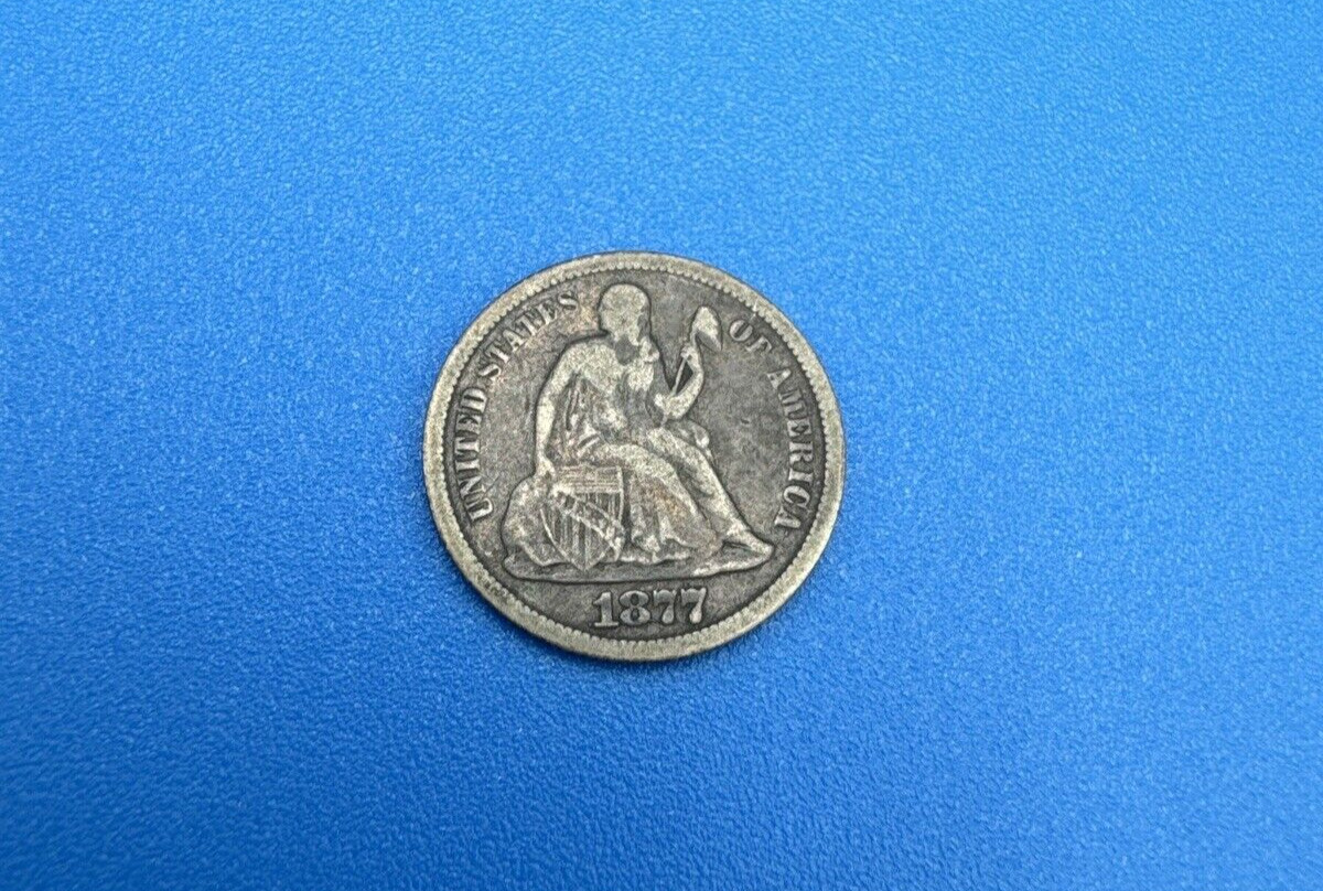 1877 CC - Seated Liberty Dime * Nice Coin * * Dark Toned * *  *