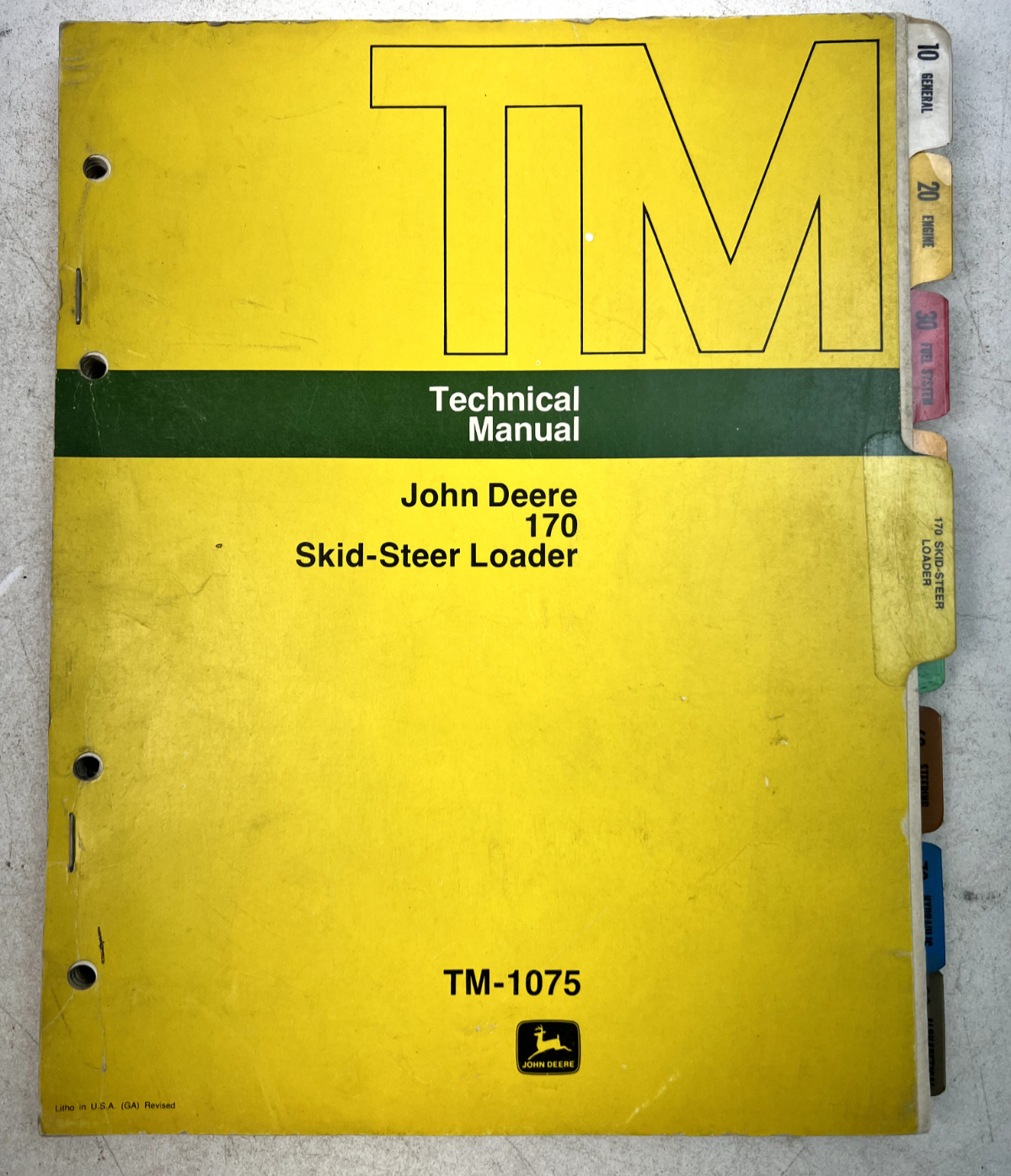 Vintage 1974 John Deere 170 Skid-Steer Loader Technical Manual