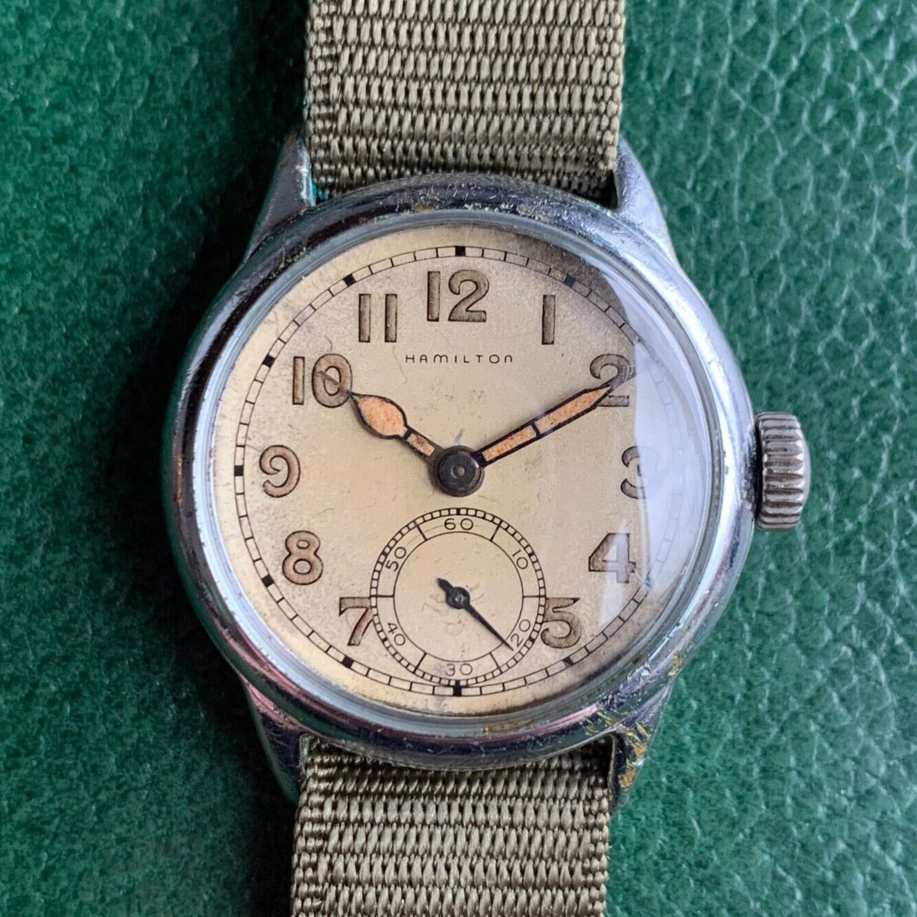 1944 Hamilton O.R.D. Dept 987A US Military WWII Wristwatch - Serviced