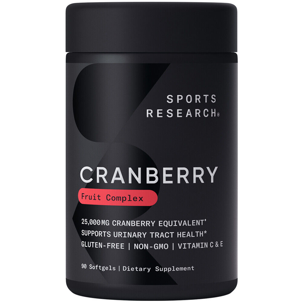 Cranberry Fruit Complex Supplement with Pacran & Vitamins C & E - 90 Softgels