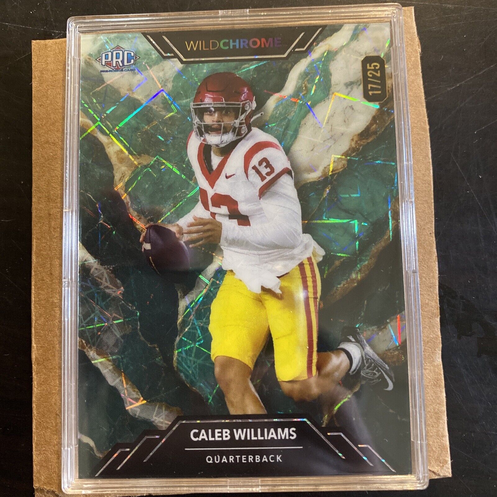 #17/25 Caleb Williams Marble Rookie Promo 2023 Wild Card Wildchrome Chrome USC