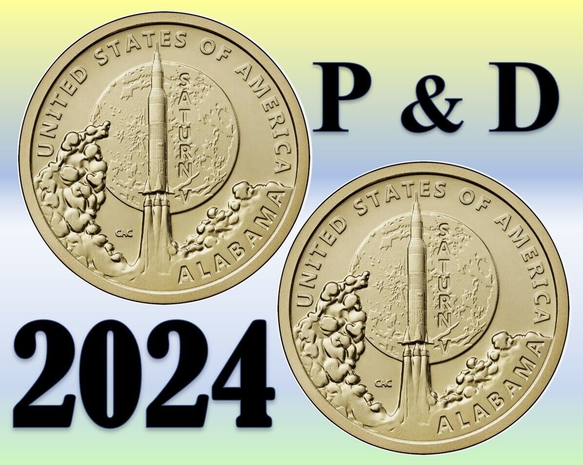 2024 P &D American Innovation $1  Dollar - Alabama - US Mint - UNC - Set 2 coin