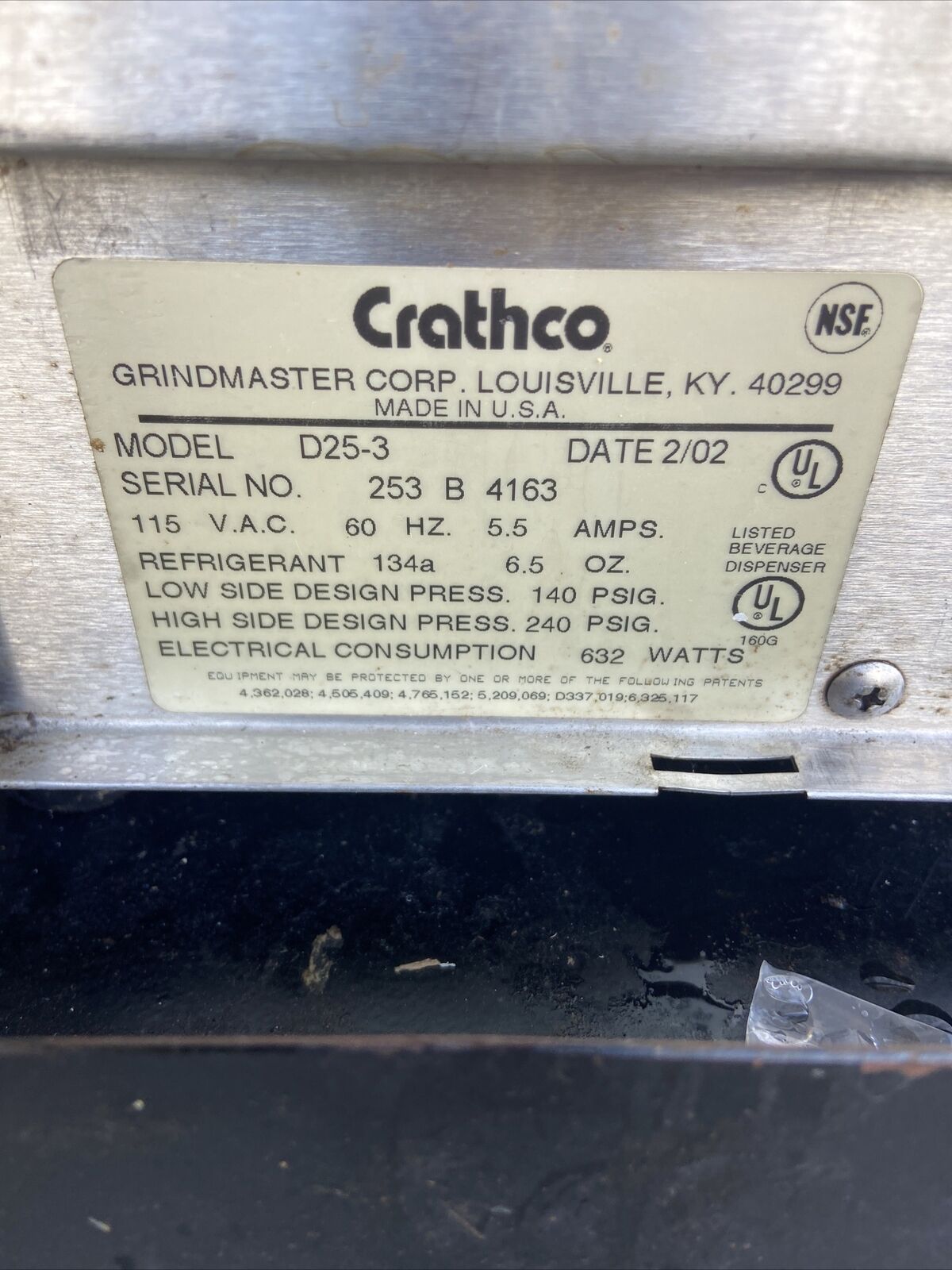 Used Crathco Bubbler Cold Beverage Dispenser - D25-3
