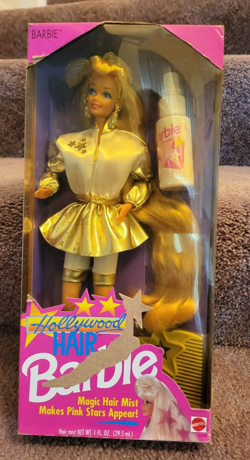 VTG Hollywood Hair Barbie Doll 1992 Mattel #2308 NIB