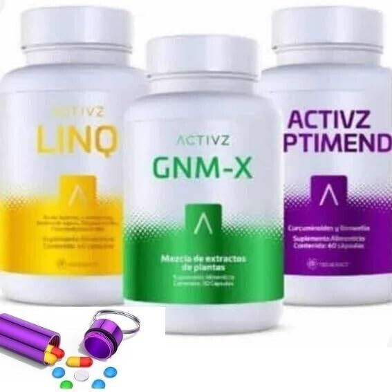 ACTIVZ TRIFECTA : 1 GNMX + 1 LINQ + 1 OPTIMEND ONLY+Small Portable Pill Box