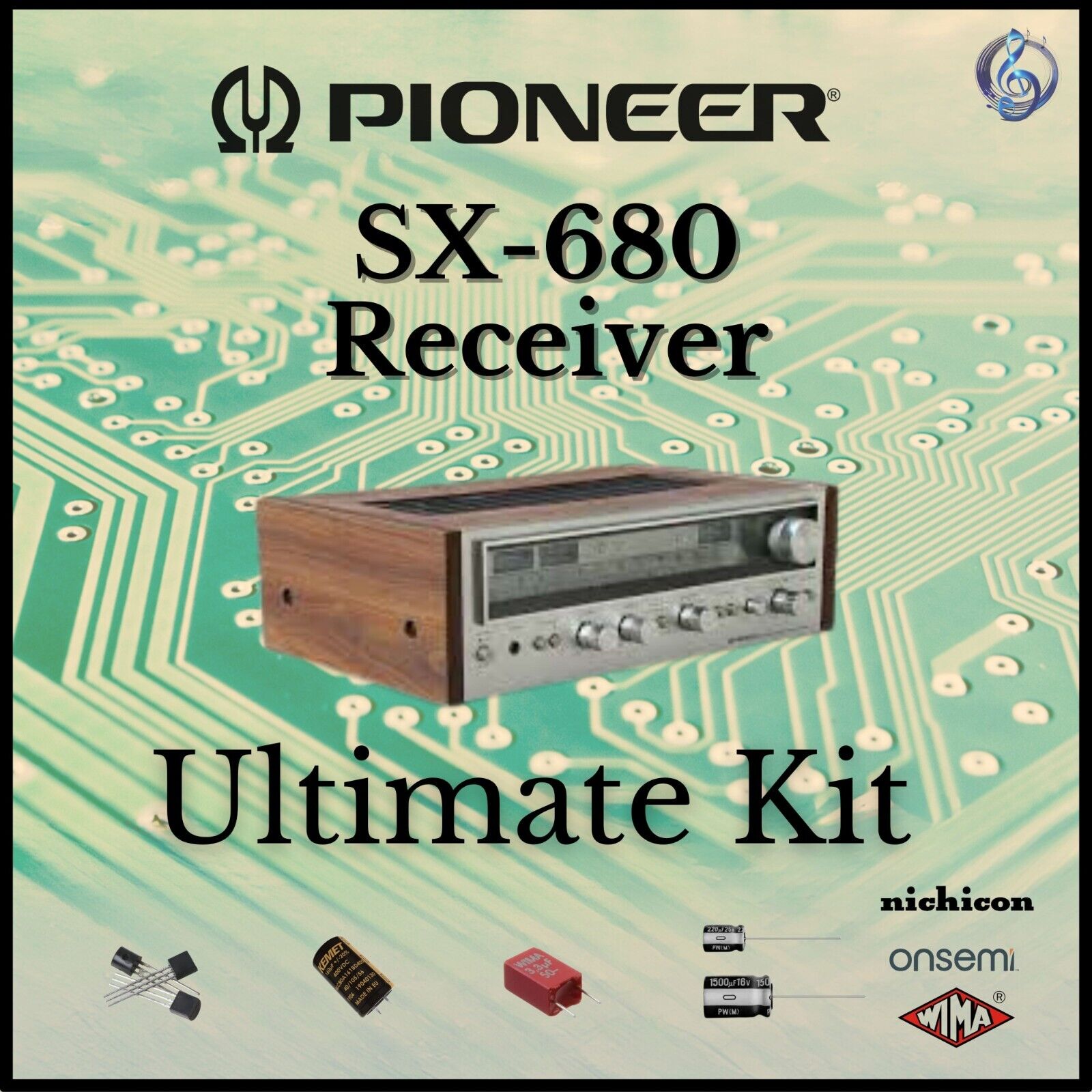 Pioneer SX-680 Receiver Ultimate Upgrade Kit Genuine Parts Restoration