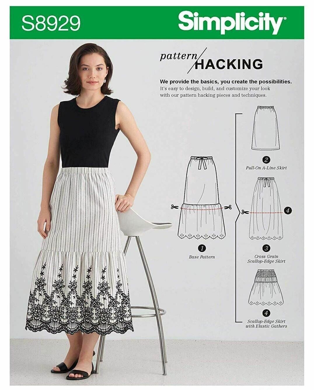 Simplicity Sewing Pattern 10179 8929 Misses Skirt Design Hacking XXS-XXL (4-26)
