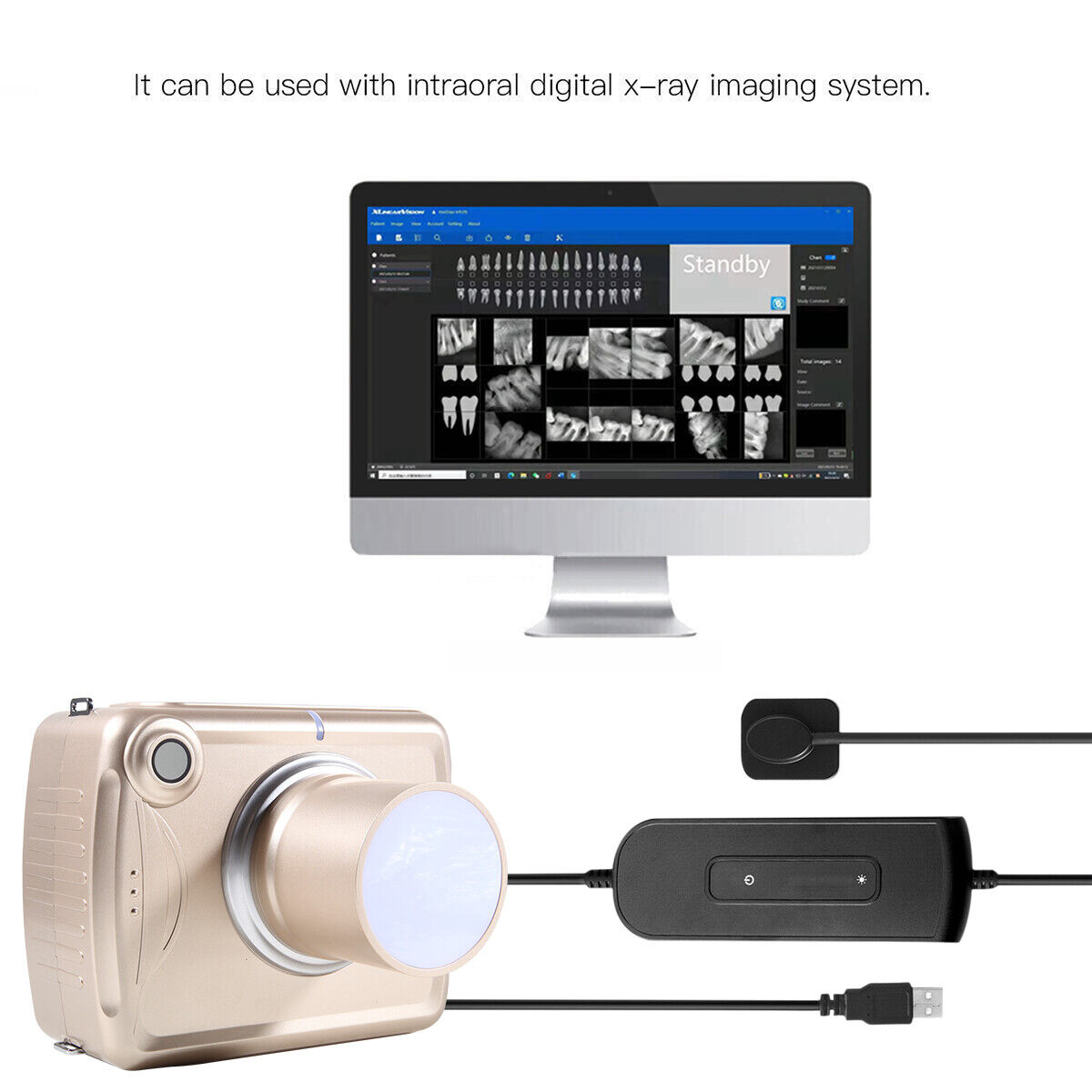 USA Stock Dental X Digital Ray Machine WOODPECKER de Rayos X + Sensor 1.0