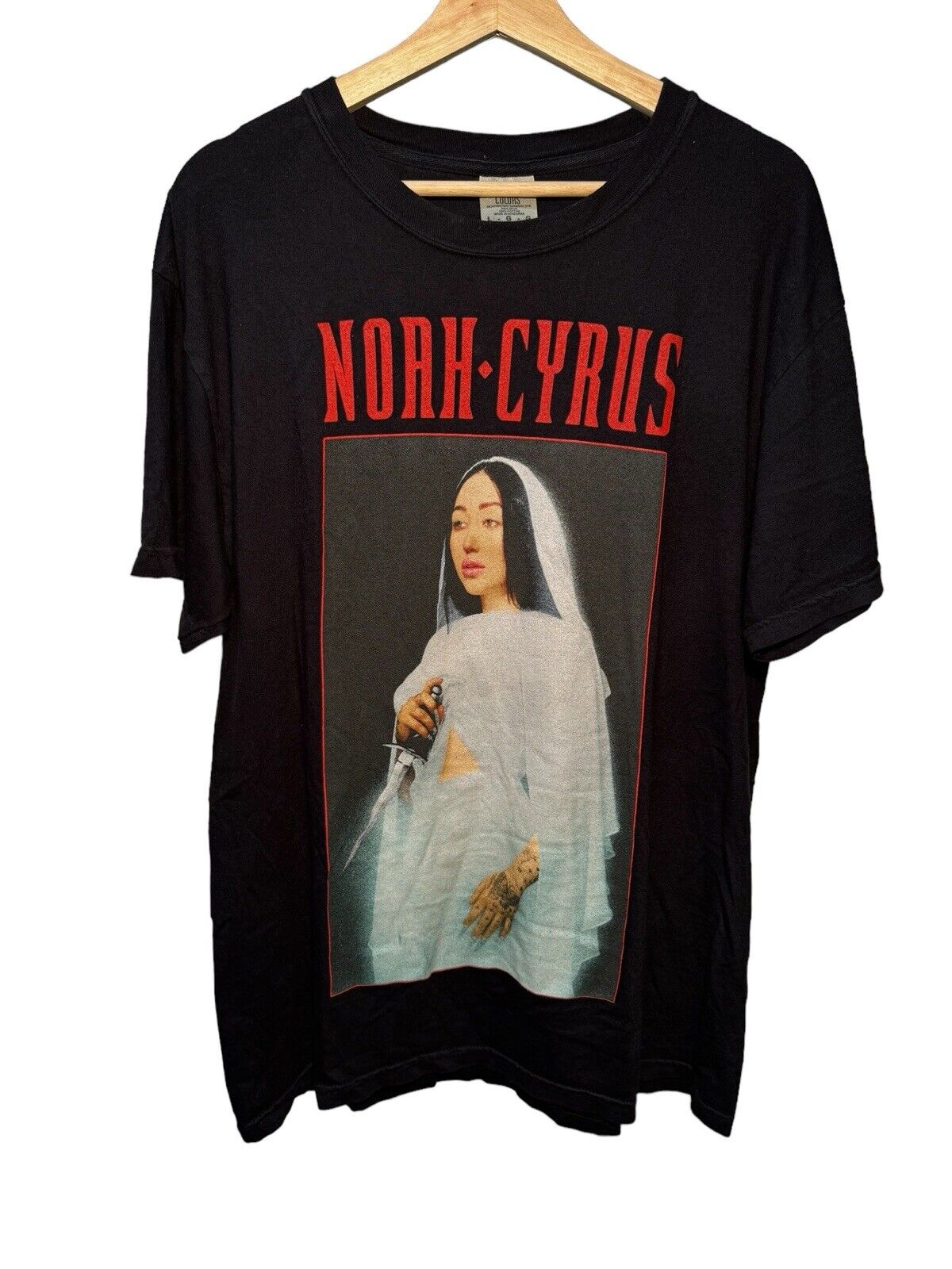 Noah Cyrus Tour T-Shirt Official RARE Large Black Short Sleeve Dbl Sided 