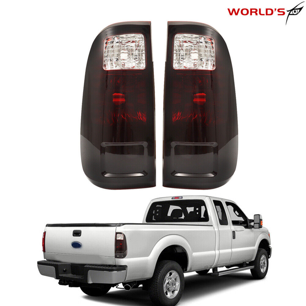 For 2008-2016 Ford F-250 F-350 F-450 F-550 Tail Light Smoke Rear Left+Right Side