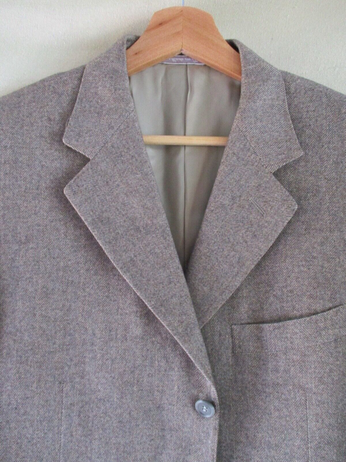 Canali Brown Silk Cashmere Herringbone 3 Button Blazer Sport Coat Jacket 48 38r