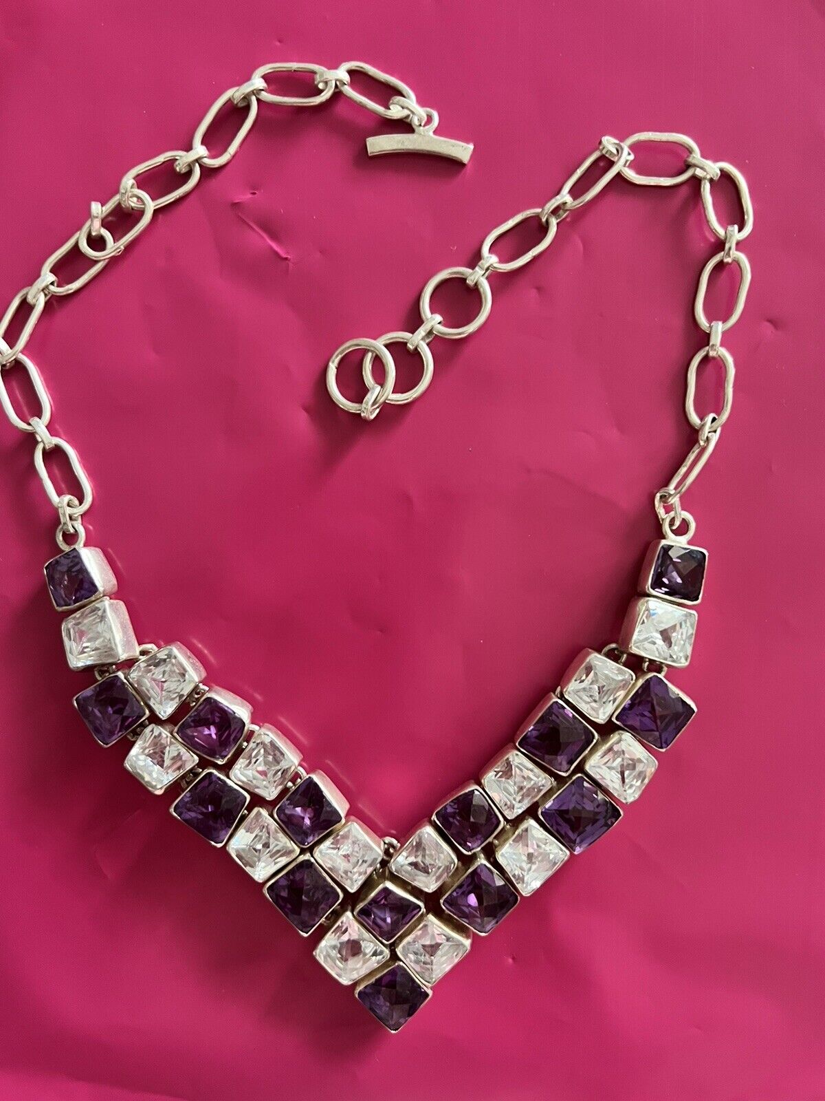 Sterling Alexandrite Lavender/amethyst Crystal Agates Necklace Fantastic