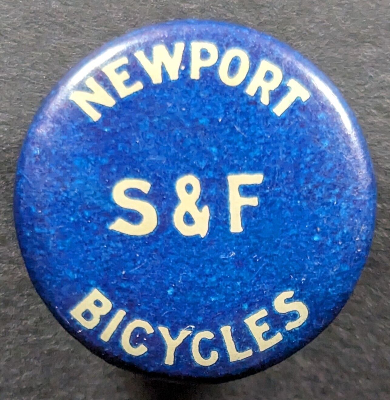 Antique 1890's-1910 S&F Newport Bicycle Stud Button Pin