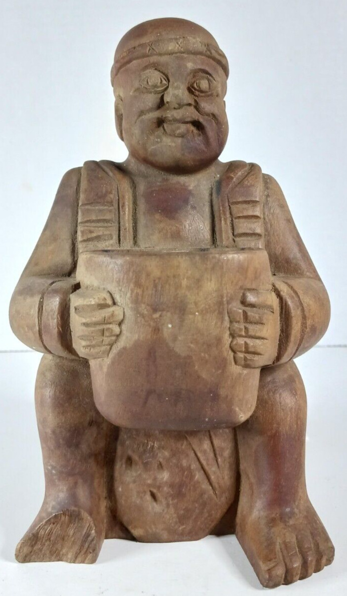 Handcarved South American Seated Tribal Figure Antique