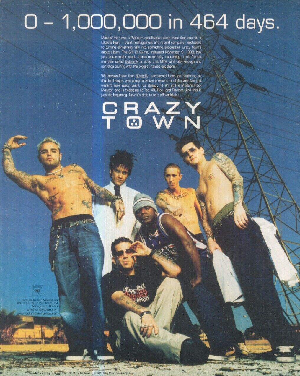 FRAMED ADVERT/PICTURE 13X11 CRAZY TOWN