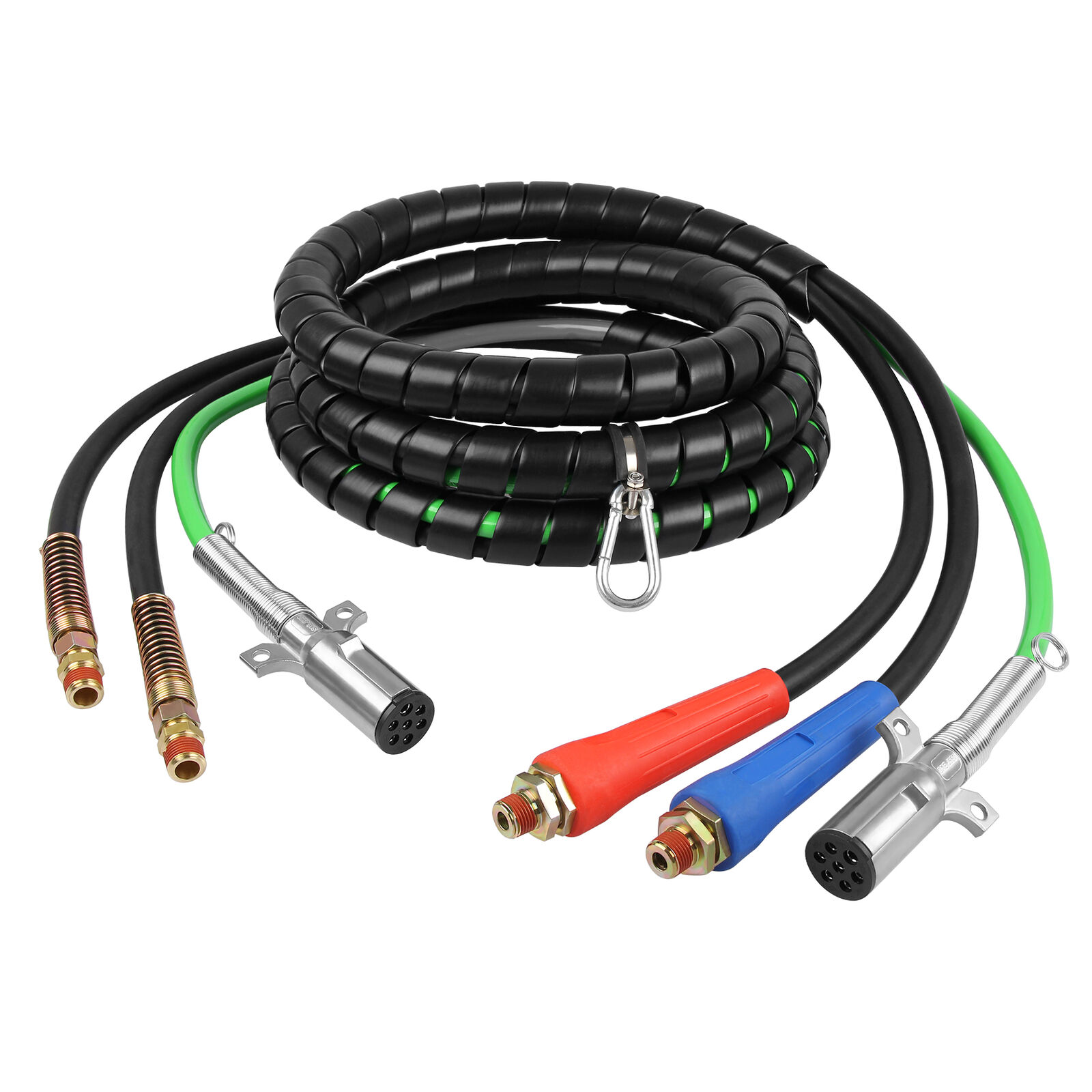 15\' Semi Trailer Air Line Hose Electric Cable 3 In 1 ABS & Air Line 15 Ft 7 Way