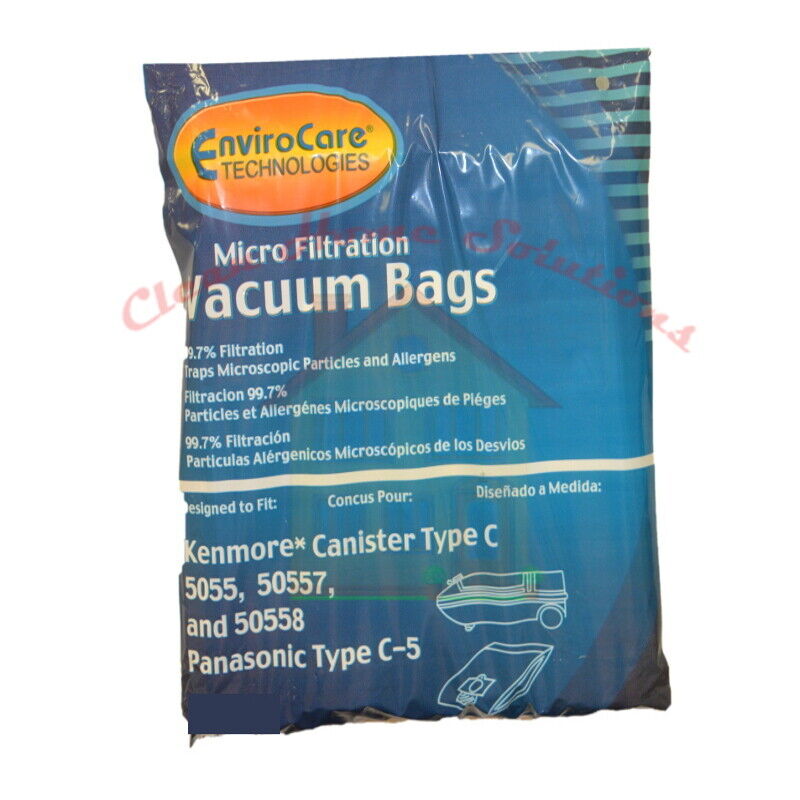 Kenmore 5055 50557 50558 Vacuum Bags Type C & Q Micro Filtration