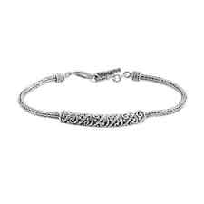 BALI LEGACY 925 Sterling Silver Tulang Naga Chain Bracelet 11 Grams Size 7.5