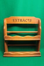 Vintage Wooden Spice Rack for Extracts 2 shelves picture