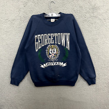 Vintage Georgetown Hoyas Sweatshirt Mens Large Blue Crew Neck Made In USA 80s picture