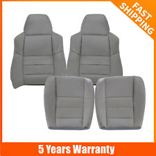 4PCS 2002-2007 For Ford F250 F350 Super Duty XLT Front Leather Seat Cover Gray picture