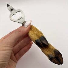 Nice Vintage Hand Made Collectible Bottle Can Opener Handle Real Deer Leg gift picture