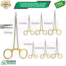 T/C Mayo Hegar Needle Holder with Tungsten Carbide German Grade Surgical Dental picture