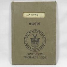 Vintage 1937 SS Fairland Continuous Discharge Book Marine Seaman Named picture