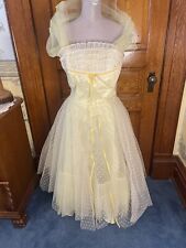 Vintage Yellow Tulle Prom Dress From 1950s picture
