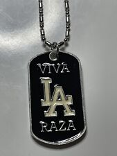 VIVA LA RAZA Dog Tag Necklace:Mint Condition, Artisan Design, Vintage 2005, Rare picture
