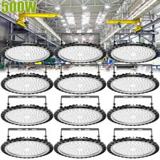 12 Pack 500W UFO LED High Bay Lights Ultra Thin LED Warehouse Lighting Shop Area picture