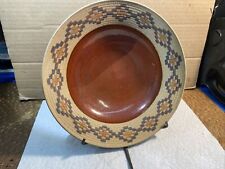 Vintage 2003 David Salk, Ceramicist, Clay Basket  Bowl Design 9-3/4” Signed picture