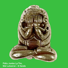 8 Hands Phra pidta jumbo - Lp TIM Thai amulet 2518 Buddha power Talisman Rare picture