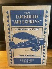 A-TREAT BEVERAGES ERTL Die-Cast Airplane Bank 1929 Lockheed Air Express RARE NIB picture