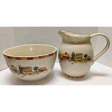 Steward Earthworks Handmade Serving Bowl & Pitcher Ceramic Boyds Collection RARE picture