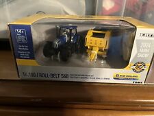 ERTL 1/64 New Holland T6.180 Roll-Belt 560 Round Baler 2024 Farm Show Chase Unit picture