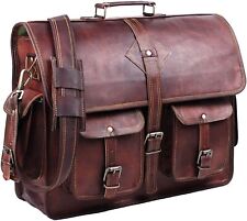 Men's Vintage New Brown Genuine Leather Messenger Laptop Satchel S Shoulder Bag picture