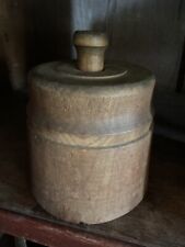 primitive antique large wooden old butter mold nice patina  picture