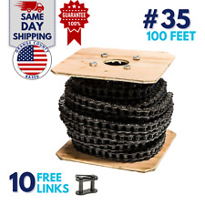 #35 Roller Chain 100 Feet with 10 Connecting Links picture