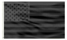 PringCor 3x5FT All Black American Flag US Black Flag Decor Blackout USA picture
