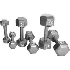 Single Barbell 8/10/12/15/20/25/30/35lb Cast Iron Hex Dumbbell, Fitness Training picture